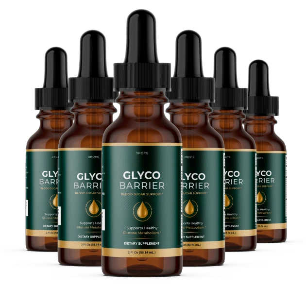 Glyco Barrier Drops six-bottle package